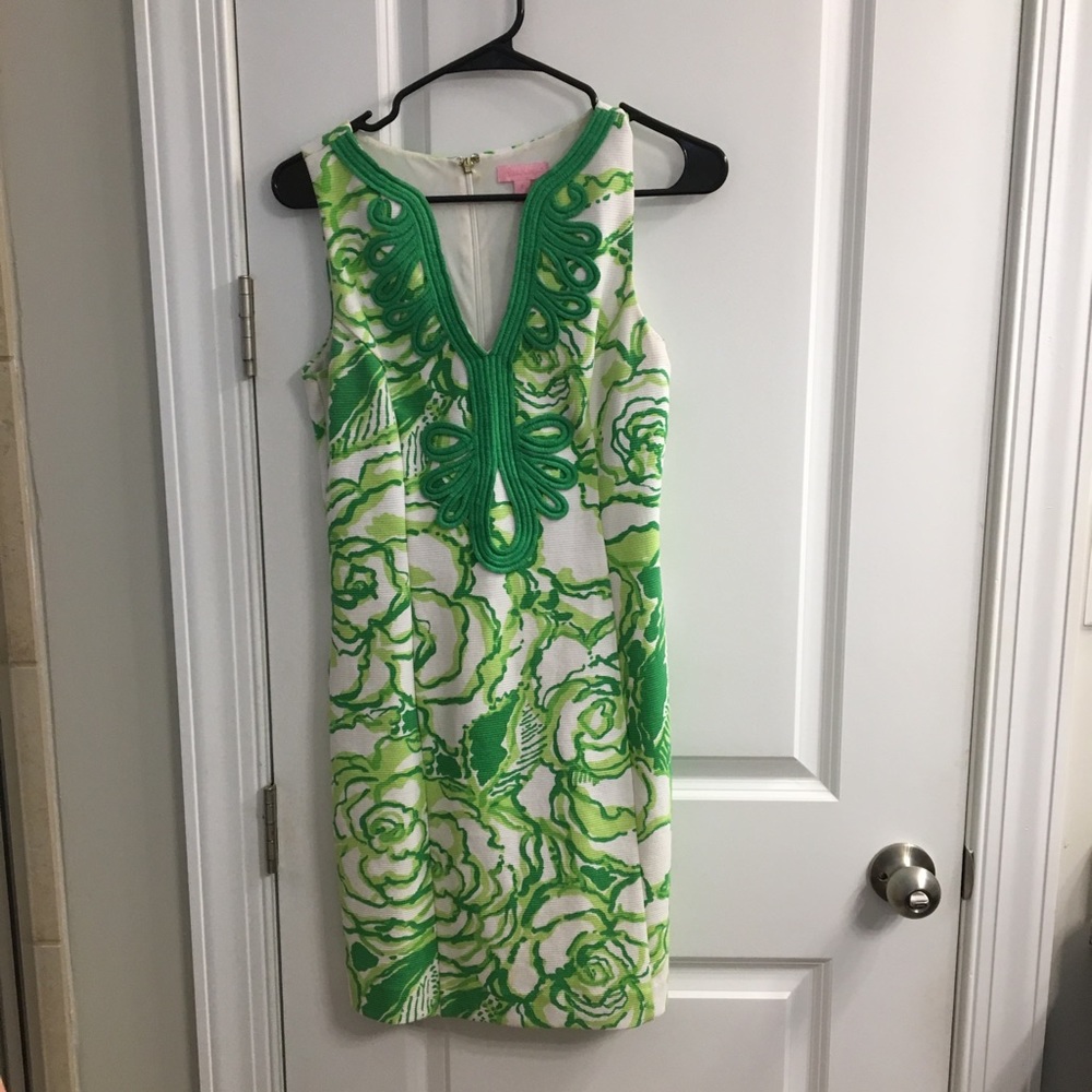 Lilly Pulitzer Green & White Print dress